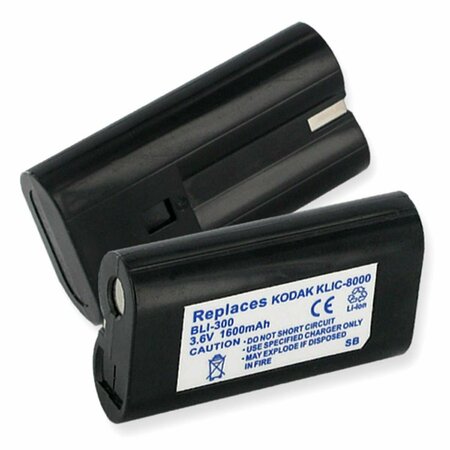 EMPIRE 3.6V Kodak Klic-8000 Li-ion 1600 mAh Batteries - 5.76 watt BLI-300